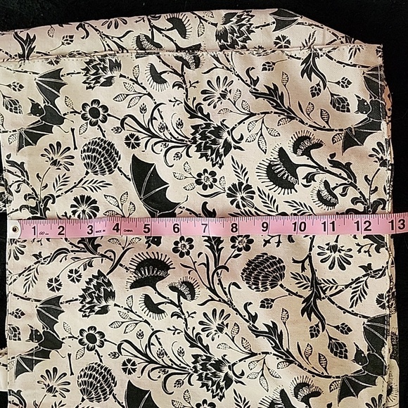 Whimsigoth Floral Bat Tote Bag - Picture 4 of 7